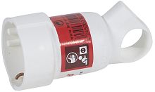 Розетка штепсельная с заземлением прямая с кольцом Legrand Helium 16А белый картинка 